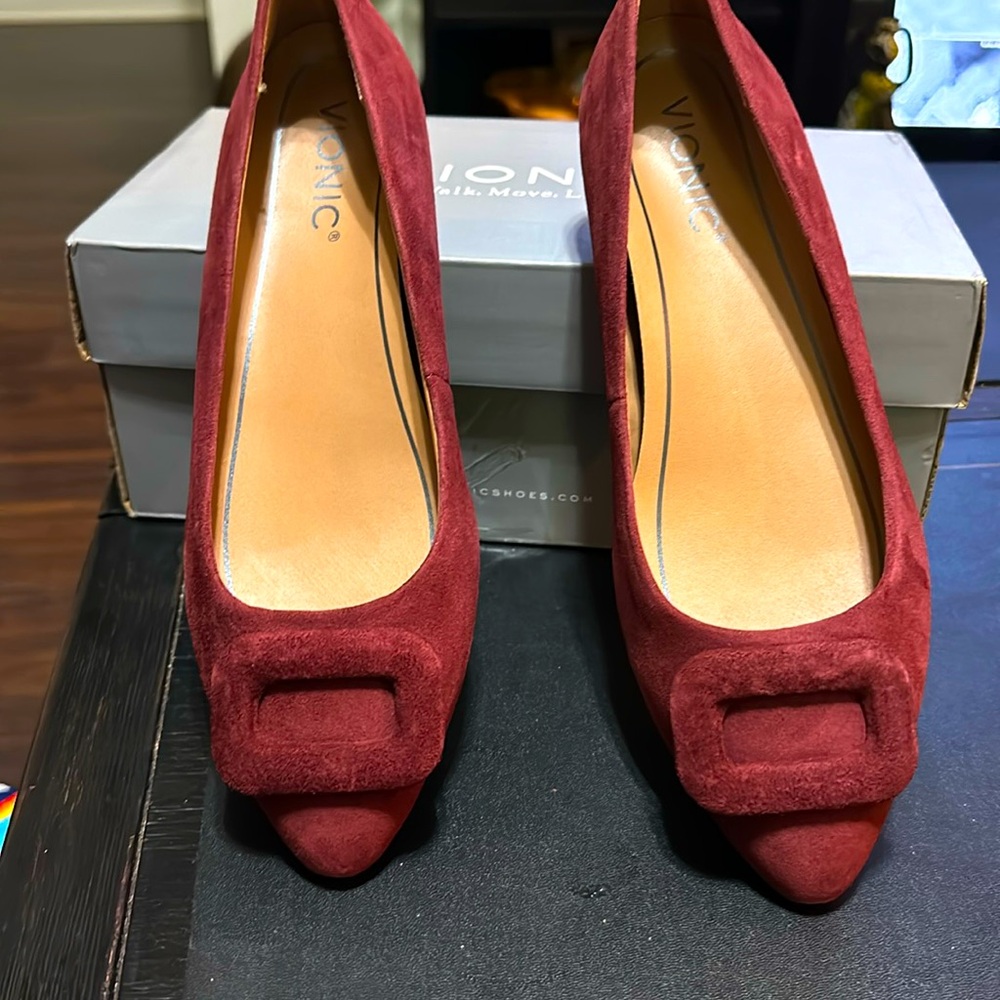 Vonic Amanda Ballet Flat With Arch Support Wine - 7 Medium.